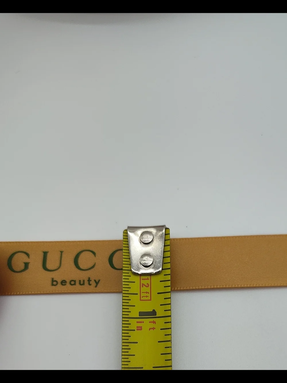 GUCCI Authentic Beauty Satin Ribbon Gold Colorway 2 Yard Luxury Gift Wrap Trim